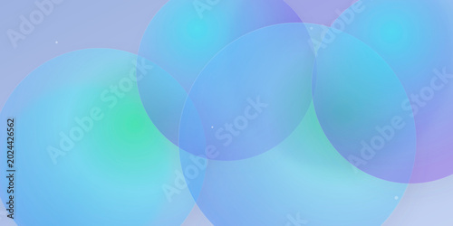 Abstract Blue Glass Circles Background with Translucent Overlapping Spheres for Website Banner
