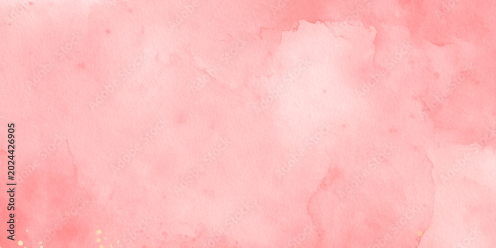 Fototapeta premium Soft pink watercolor background with subtle texture and gold accents for design and decoration