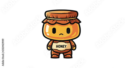 Photos Sad Honey Pot Character Illustration