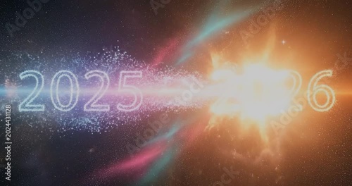 New Year Transition from 2025 to 2026.