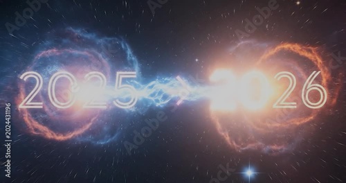 New Year Transition from 2025 to 2026.