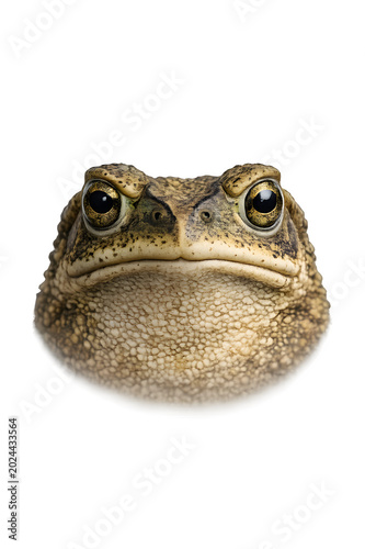 Realistic Toad Portrait Isolated on White Background