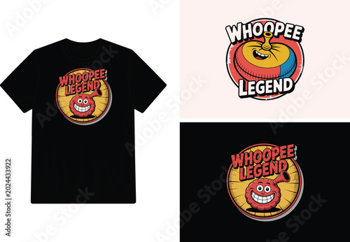 Obraz na płótnie Whoopee cushion legend t shirt design vintage style illustration on black