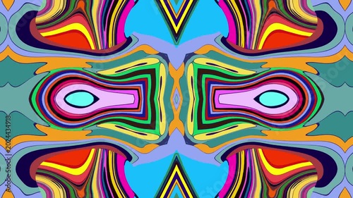 Colorful abstract geometric pattern with symmetrical design