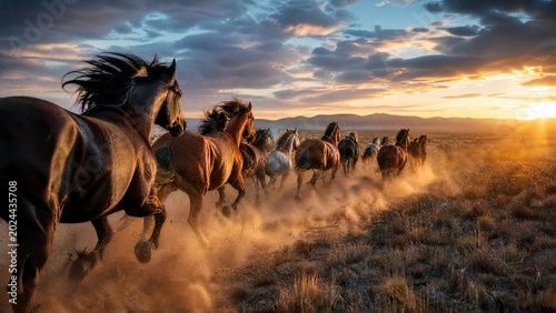 Tableau sur toile stampede
