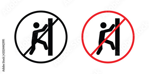 Fotografie Do not climb sign