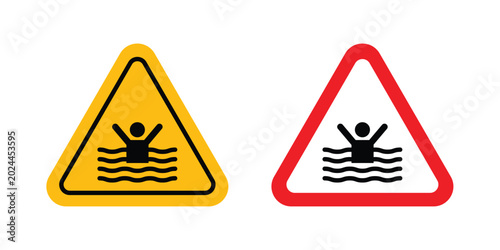 Tableau sur toile Risk of drowning warning sign