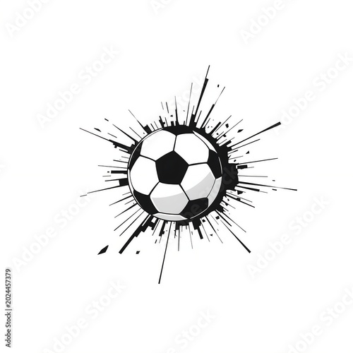 soccer ball on white background/ Black and white soccer ball  vector illustration 