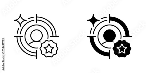Headhunting Vector Line Icon for Recruitment