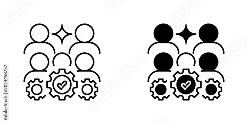 Human Resources Vector Line Icon for Business and Management