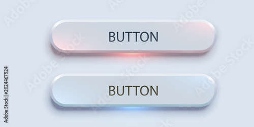 Fotografía Neumorphic UI button elements set