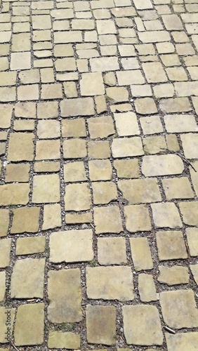 Steine von einem Steingehweg, Teilansicht