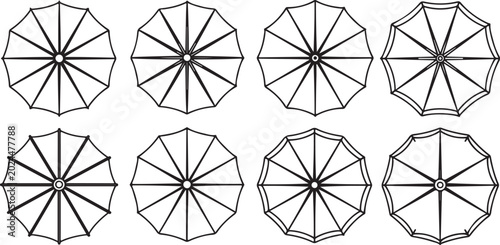Slika na platnu Black and white geometric seamless pattern design vector art Vector