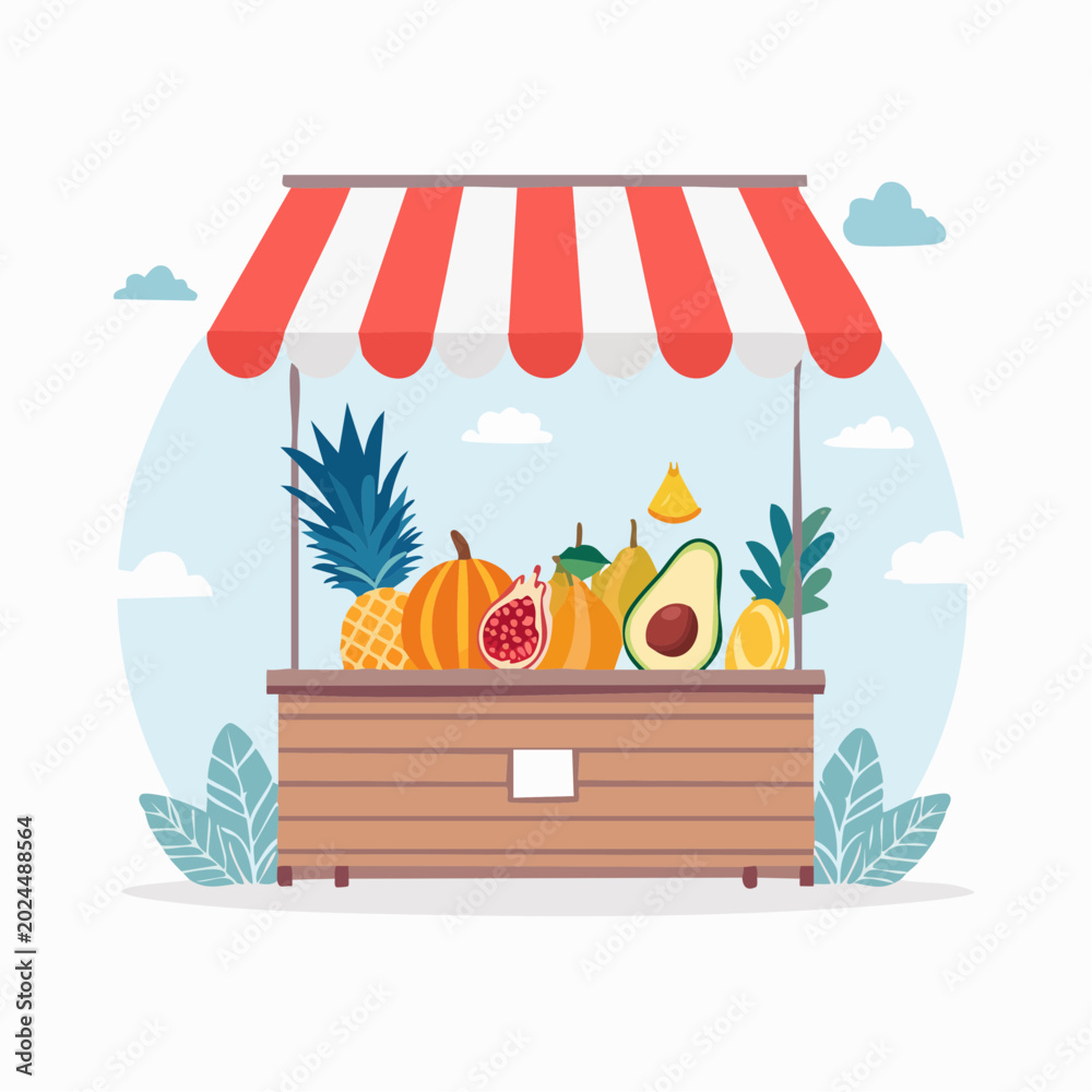 Obraz premium Fresh Fruit Stall Display