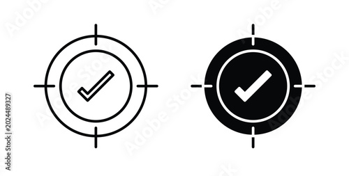 Accuracy icon vector art set