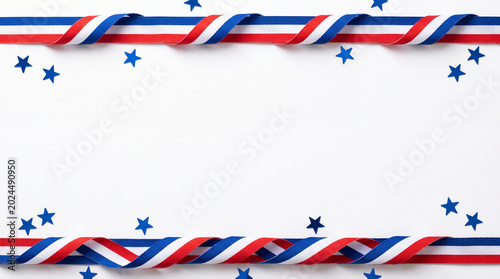 Patriotic stripe border backdrop for Fourth of July greeting cards, holiday invitations, event banners, and celebration social media posts