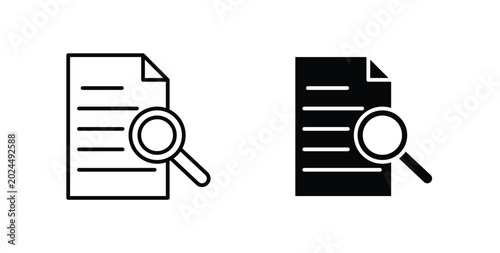 Case study icon vector art set
