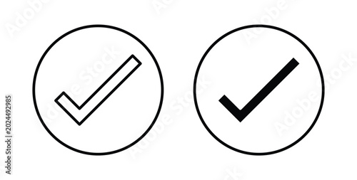 Checkmark icon vector art set