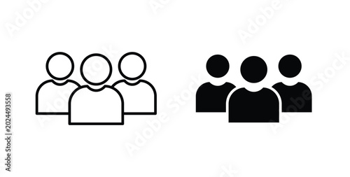 Community icon vector art set