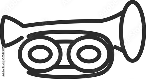 Trumpet Brass Musical Instrument Jazz Outline Icon