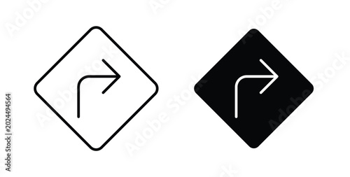 Canvastavla Directions icon vector art set