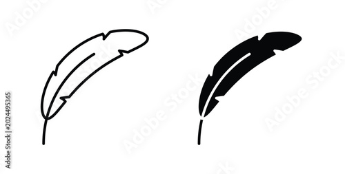 Feather icon vector art set