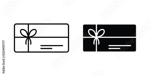 Quadro su tela Gift card icon vector art set
