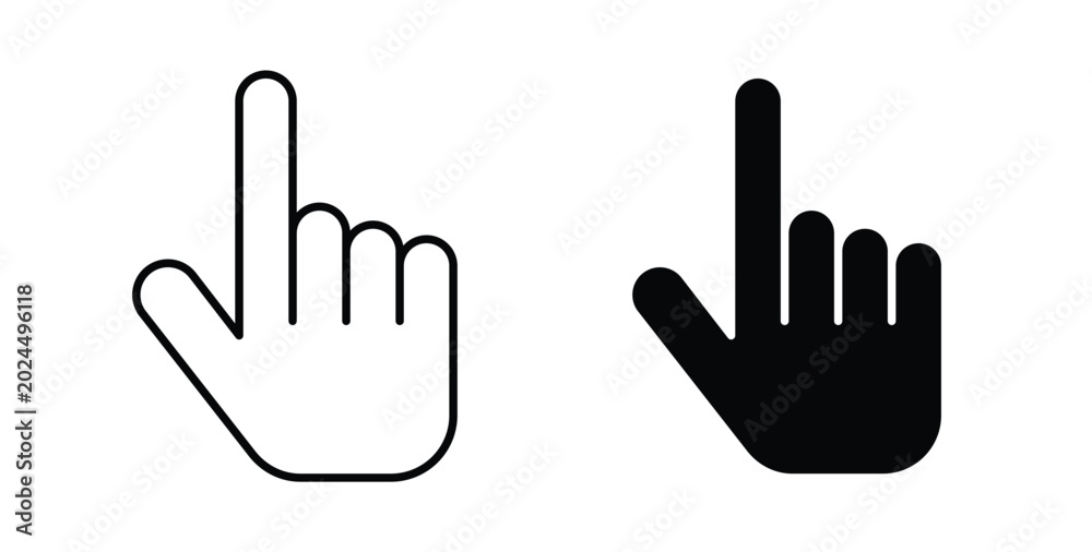 Fototapeta premium Hand pointer icon vector art set