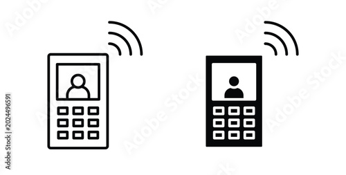 Bild auf Leinwand Interphone icon vector art set