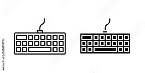 Photos Keyboard icon vector art set