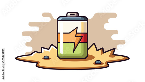 Battery energy icon representing power supply and charging status.