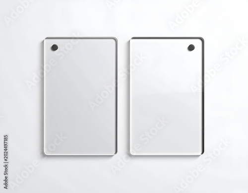 Two Blank White Rectangular Devices Side by Side Mockup.