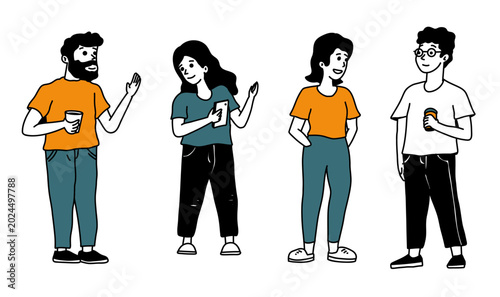 people model lifestyle flat illustration