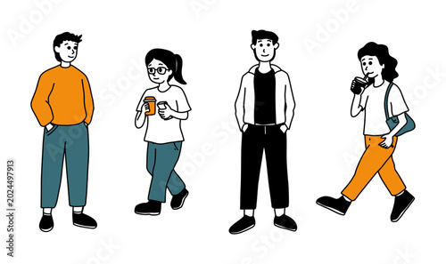 people model lifestyle flat illustration