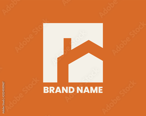Modern Abstract House Letter H Logo Design for Real Estate Branding