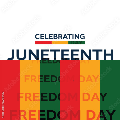 Celebrating Juneteenth Freedom Day Background Event stock illustration.