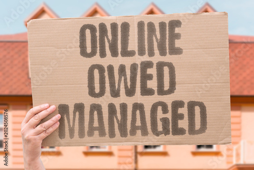 Schilderij op canvas "Online Owed Managed" Unpayable obligation and managed opposition share institutional design