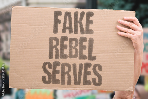 Bild auf Leinwand "Fake Rebel Serves" Manufactured opposition figures absorb and neutralize genuine opposition