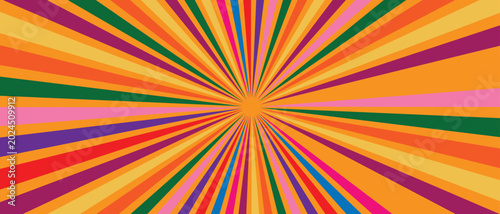 Canvastavla Vector set of groovy hippie 70s backgrounds