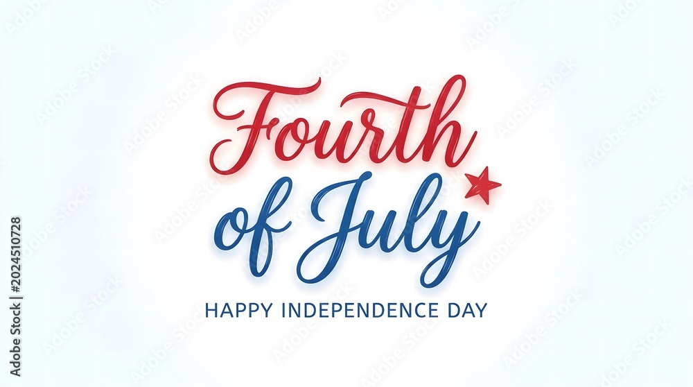 Fototapeta premium Happy fourth of july independence day greeting