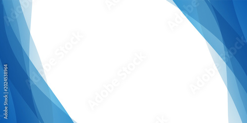Modern abstract background with translucent blue waves flowing vertically in both sides of the image, leaving clean white space above for text or creative use.