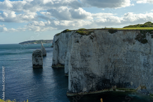 Old Harry Rocks on the Jurassic Coast in Dorset, England, UK