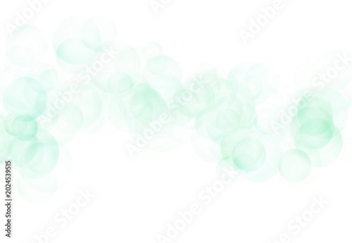 Green soft bokeh lights on transparent background