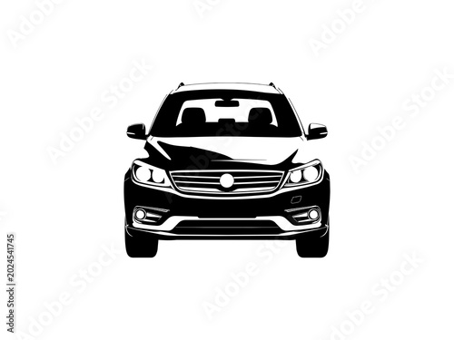 Vector car view front