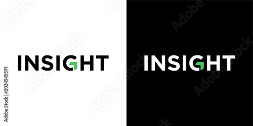 insight word mark logo design inspiration