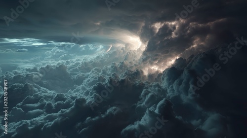 Dramatic Sky with Colorful Clouds and Mysterious Lighting Effects