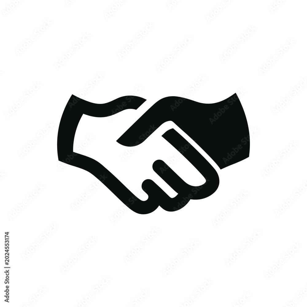 Obraz premium handshake icon vector illustration