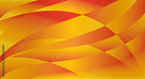 Foto Vibrant orange and yellow abstract wave background uses warm color gradients and sweeping curved lines to simulate solar energy flow