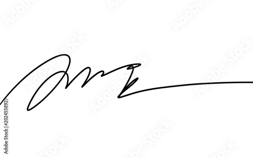 Canvastavla signature doodle, Hand written signature