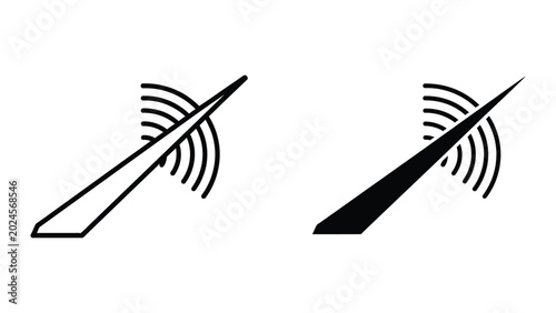 Tableau sur toile Wireless signal interference with antenna icons